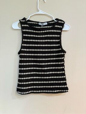 MNG Brown & Cream Striped Knit Tank